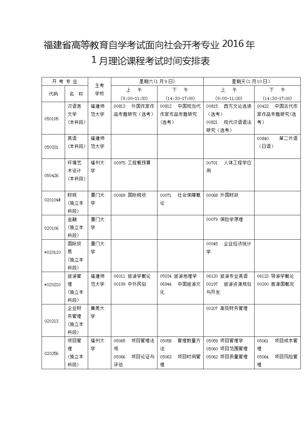 2016江西省自考时间表，2016江西省自考时间表格怎么样？